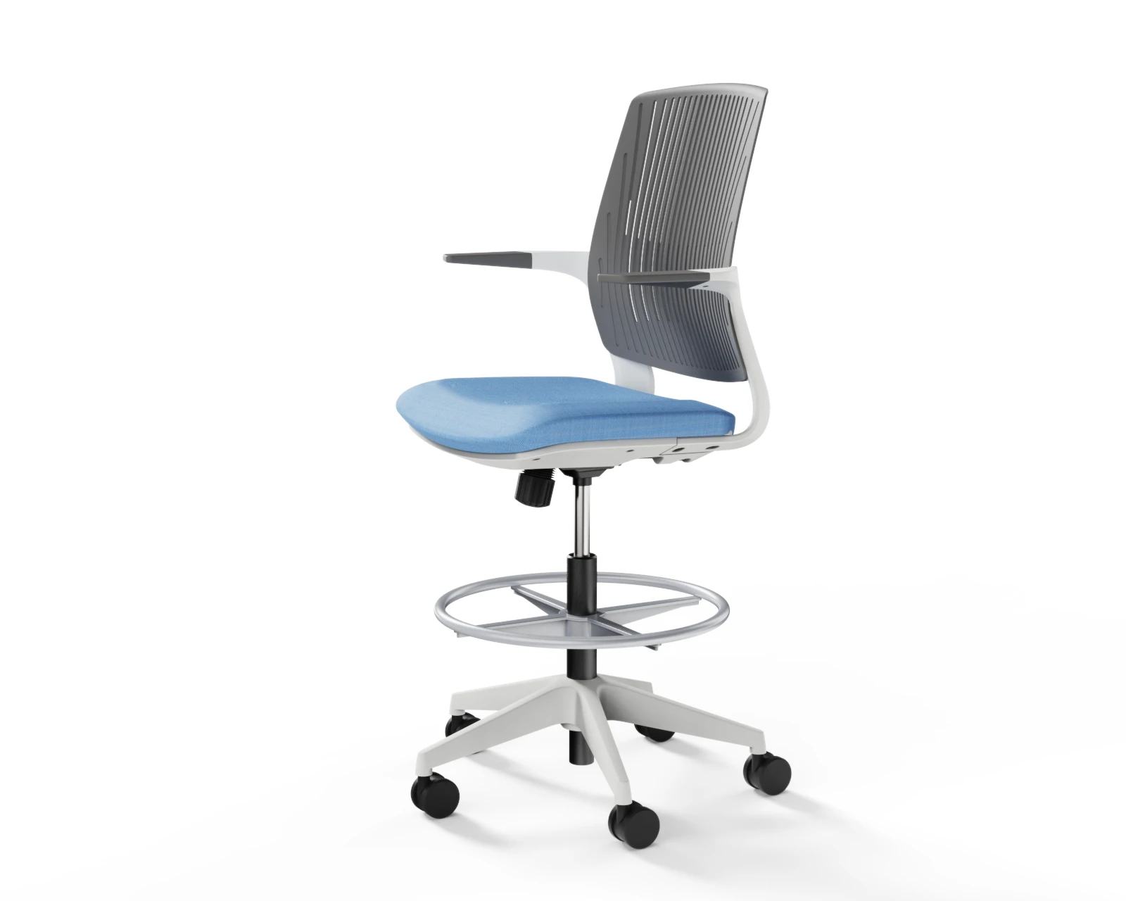 KingMay Bar Stool Steel Case Stool Adjustable Swivel Stool Chairs