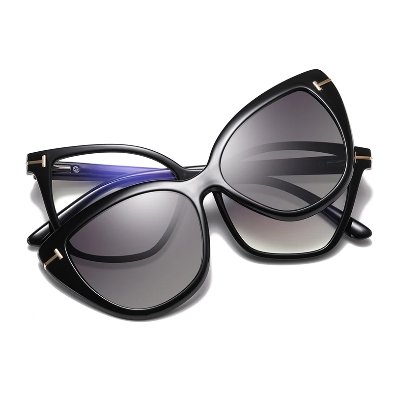 MS 95309 2021 New Arrivals Vintage Clip on Frame Sunglasses Magnetic Clip On Sun Glasses Frames