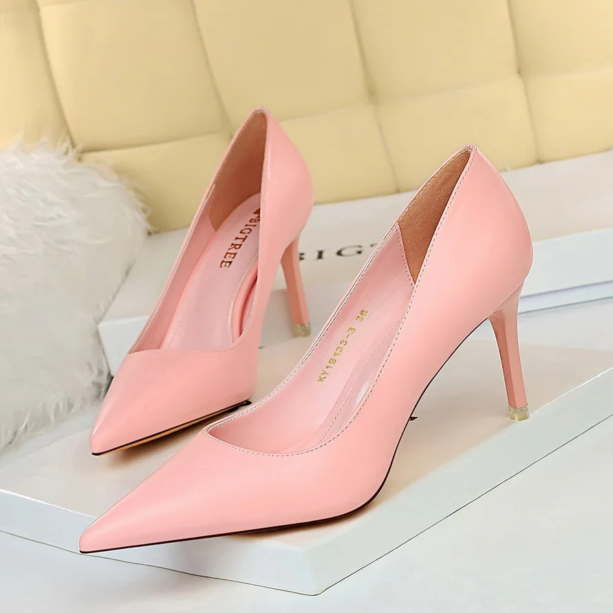 New Korean Fashion simple Shallow pointed mouth thin High Heel Sandals mature sexy  women shoes high heels sandals