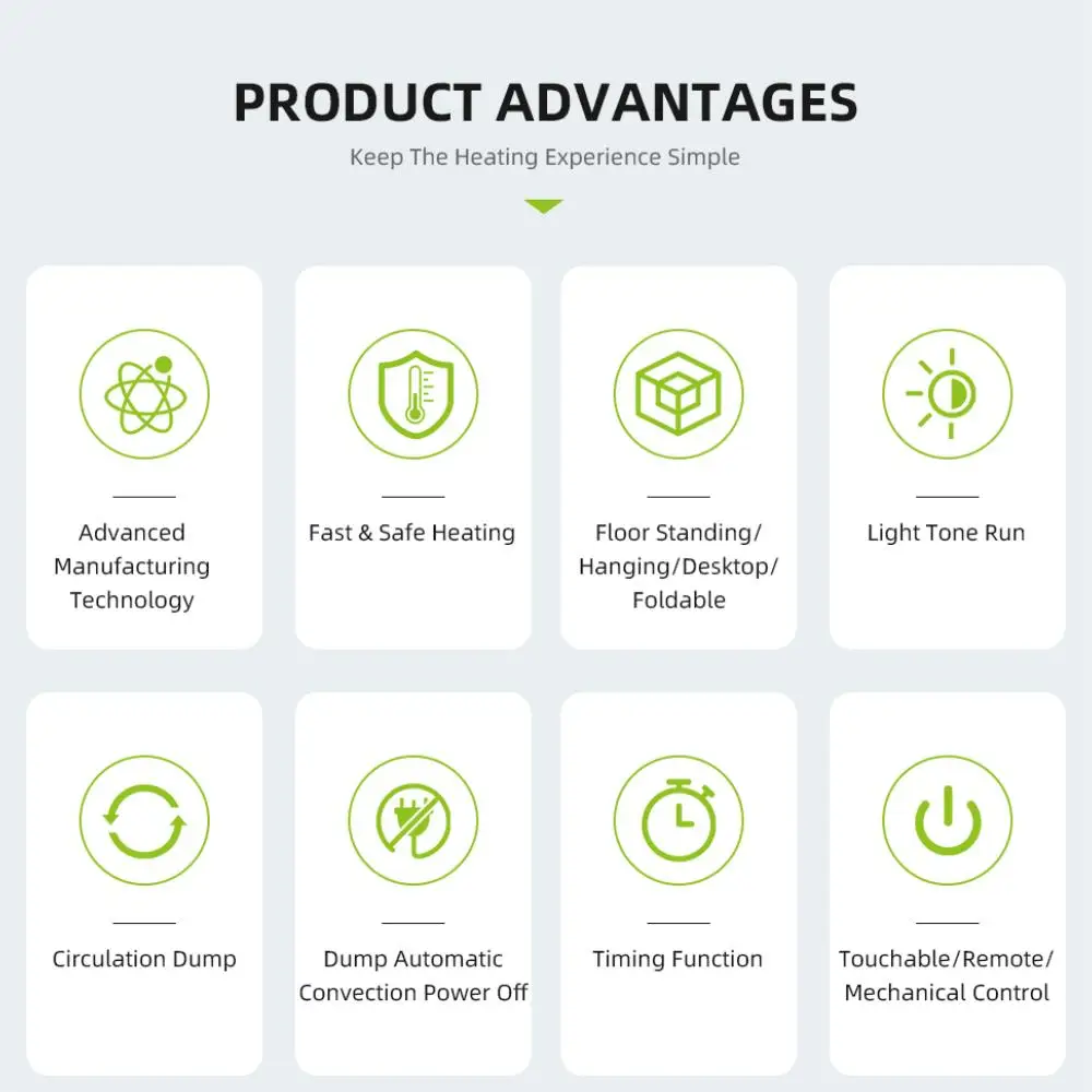 Modern And Safe Design Ptc Heating Wall Mount Air Heater Use Flame Retardant Material Portable Heater For Room