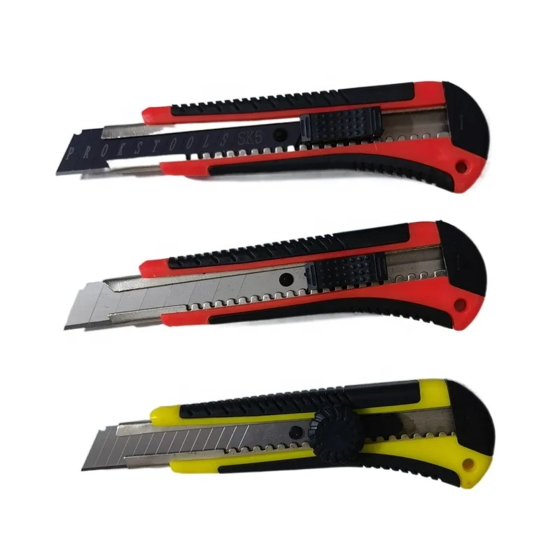 soft surface handle box cutter  comfortable grip handle knife