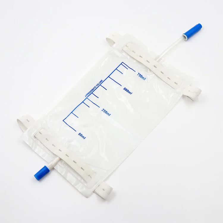 Urine Leg Bags With T Valve Outlet With Strips