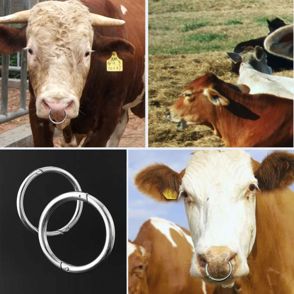 Stainless Steel Bull Nose Ring Livestock Management Equipment Cattle Nose Ring