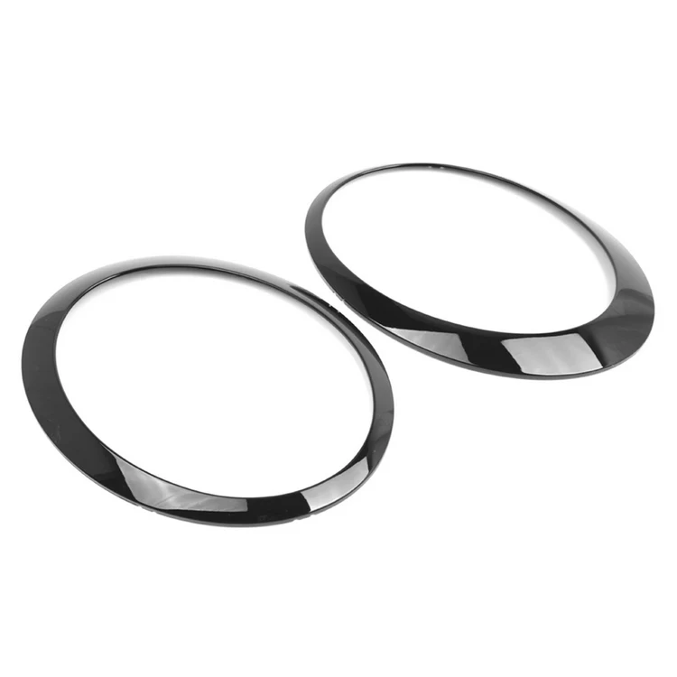 Headlight Trim Ring Black Replacement for BMW Mini Cooper One R50 R52 R53 2001-2006 1 Pair OEM 63126917835 63126917836