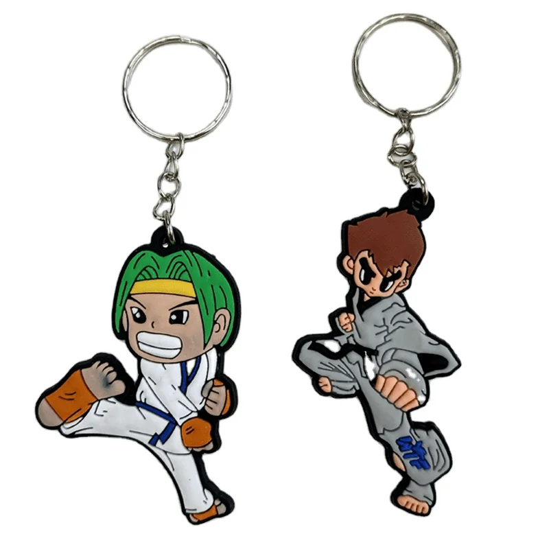 Karate Judo Sanda Boxing Taekwondo Keychain With Metal Key Ring