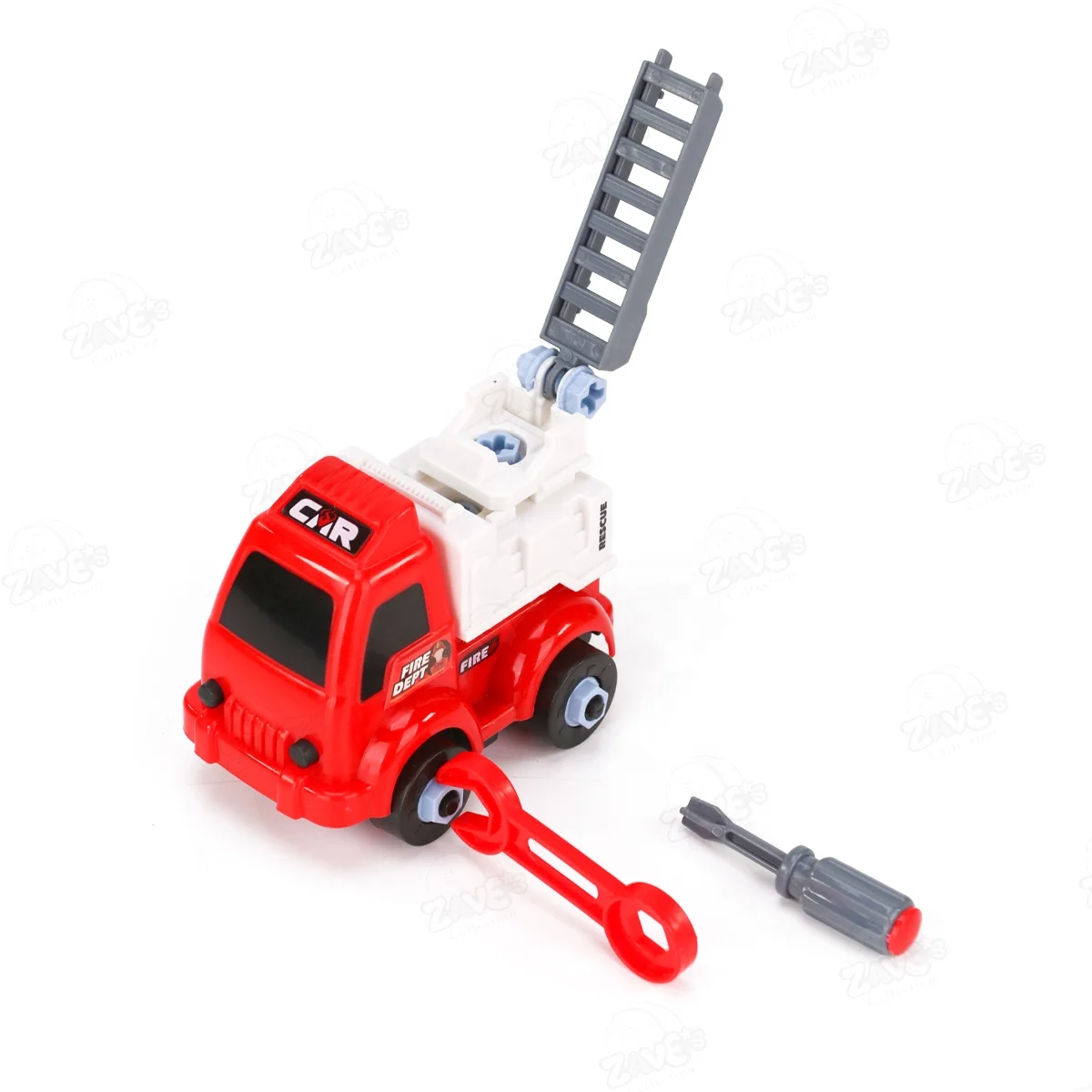 New Arrival Cute dog doll with assemble fire truck toy set cheap toy set for holiday gift birthday gift early education