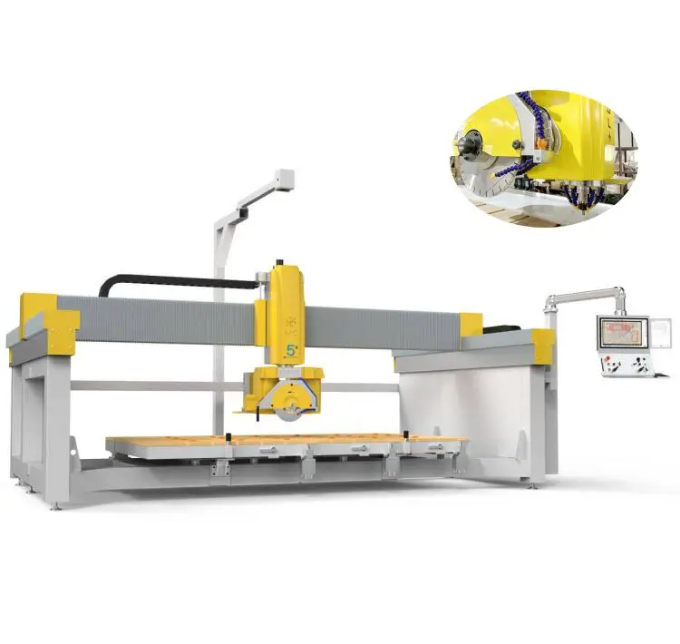 TITAN Plus 5+ CNC 5Axis Stone Bridge Saw Newest Technology Bridge Cutting Machine for Countertop Cut