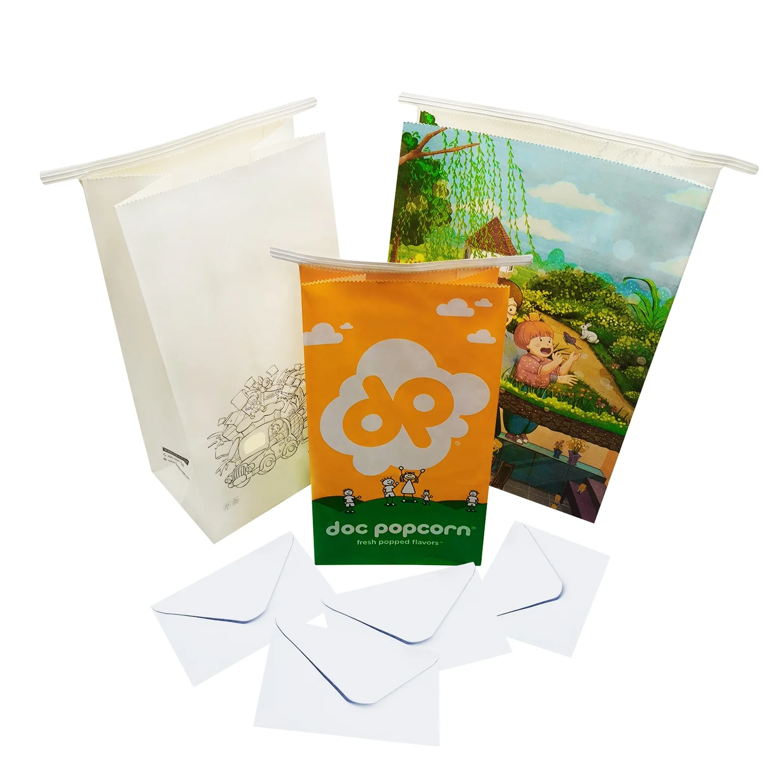 Wholesale Custom Logo Printed Grocery Packaging Craft Brown Kraft Paper Shopping Bag with Handle