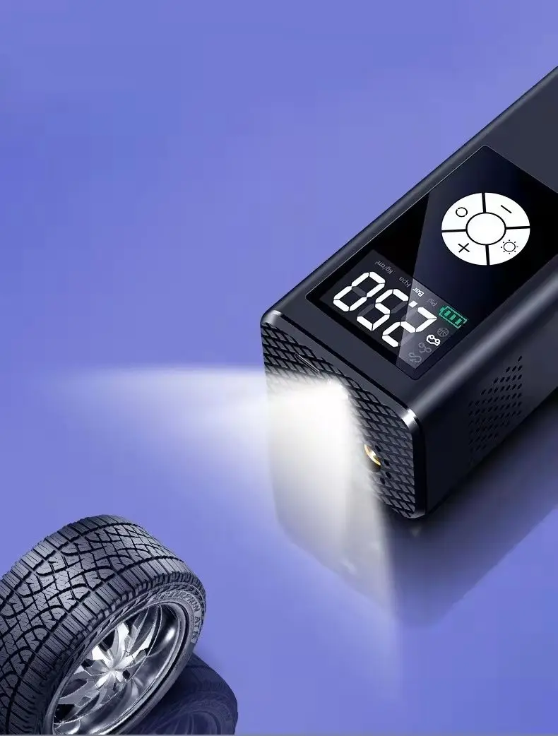 Лидер продаж, перезаряжаемый воздушный насос 12 В 150 фунтов на квадратный дюйм, насос для шин, портативный цифровой автомобильный насос для шин для автомобиля