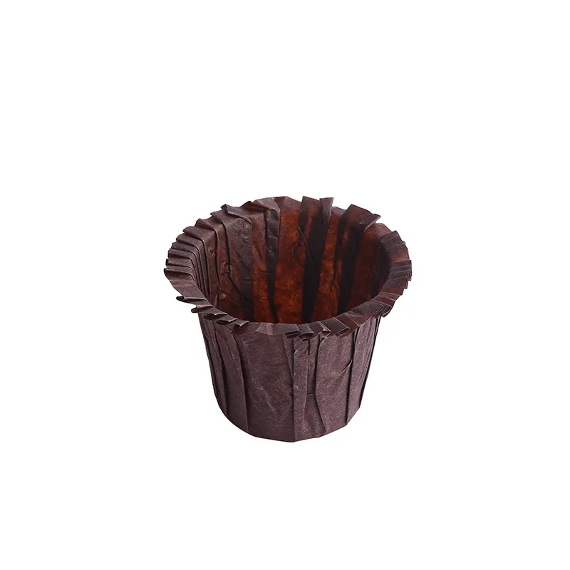 High temperature baking oil proof muffin cake muffin roll rimmed straw hat cup flanged paper cup Top hat cup