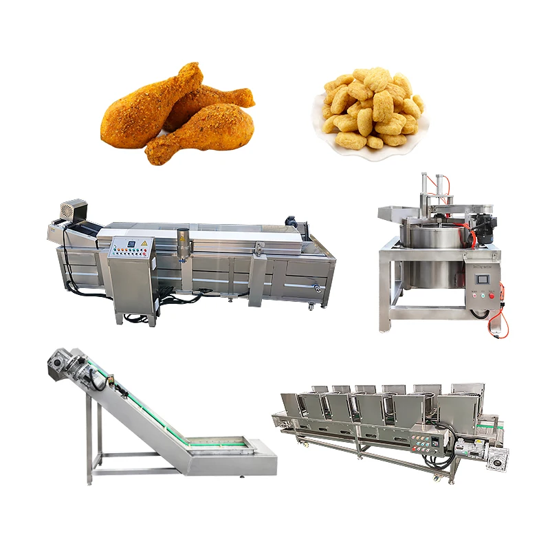Automatic Continuous Shallot Fryer Bhaji Frying Machine Line Fried Onion Rings Making Production Line