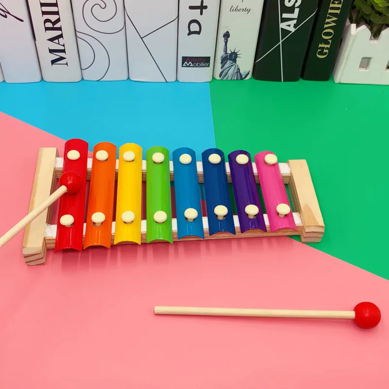 Baby Early Educational Intelligence Color Musical Music Wooden Hand Knock