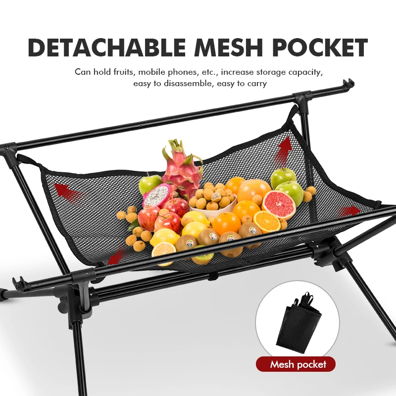 KingGear Outdoor Picnic Adjustable Portable Aluminium Table Folding Camping Egg Roll Table