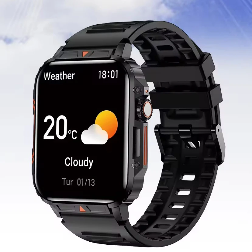 Newest IPS 1.95 Inch Color Display Smartwatch 3 IP68 Waterproof Bracelet 40 mAh Super Battery Health Monitoring Smart Watch D05