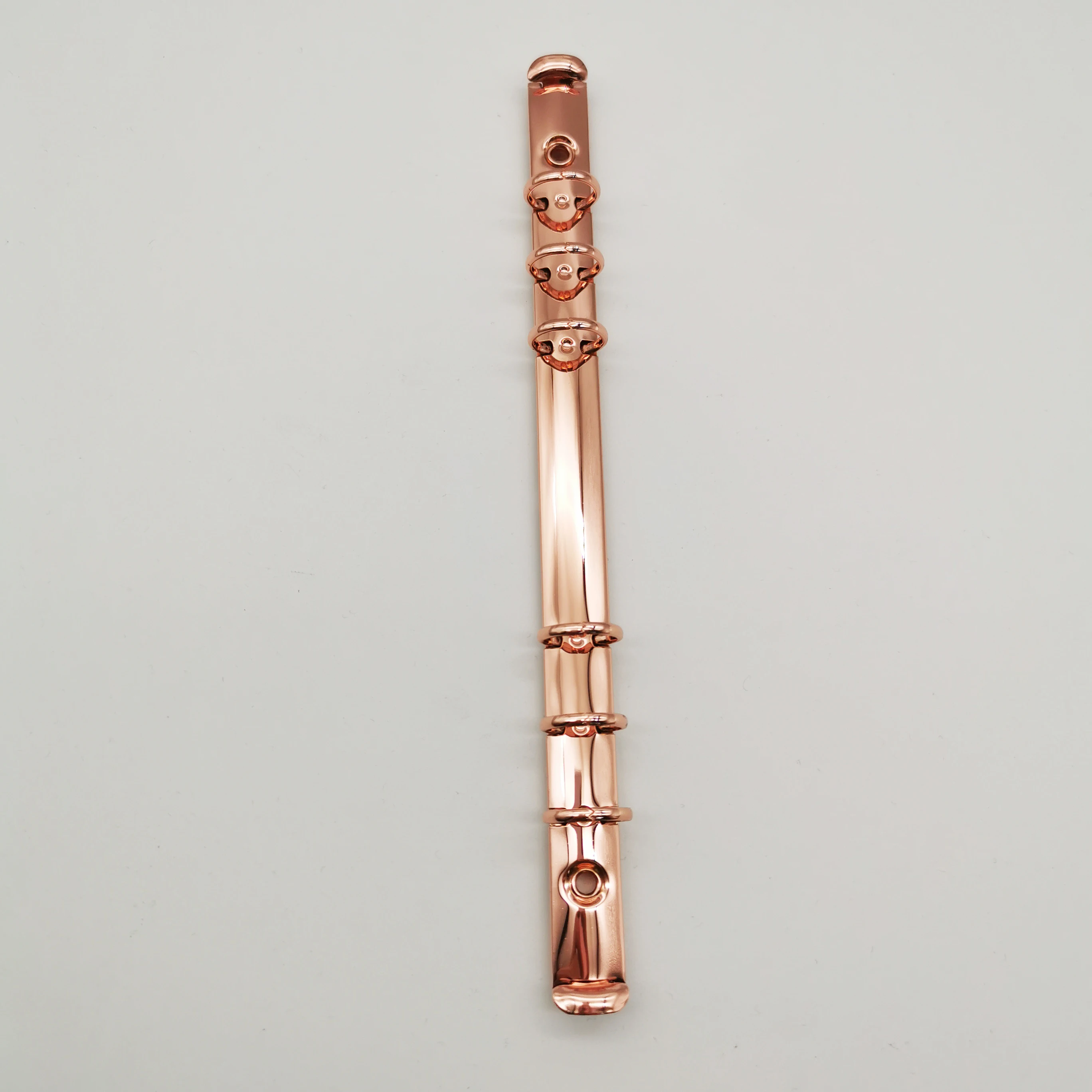 Custom made high quality 15mm Rose gold mini metal 6 ring mechanism with trigger A5 file binder