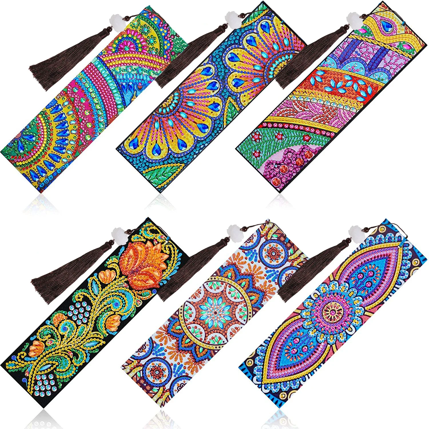 New Diamond Painting DIY Creative Diamond Painting Bookmark Special Shaped Drill Round Bead Mandala Flower Animal Crafts Gift