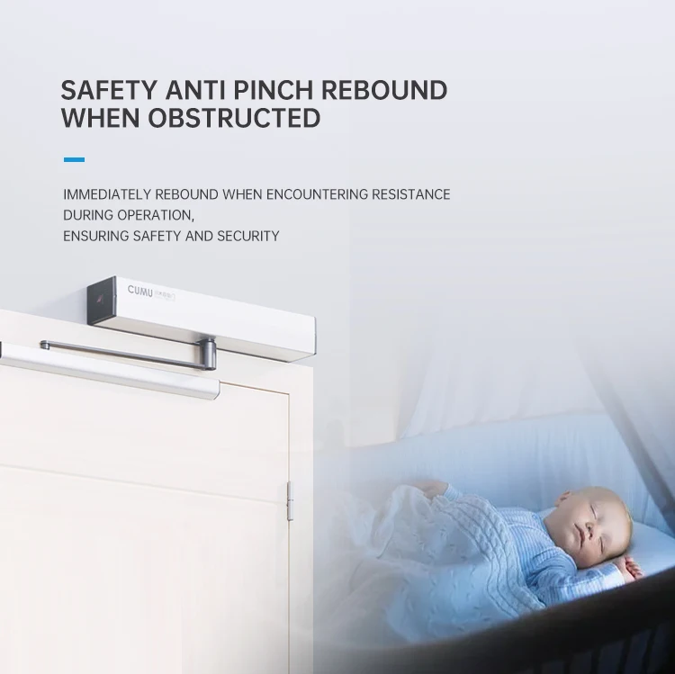 Electric Swing Door Closer Heavy Duty 150kg Apartments Automatic Swing Door Operator New Type CMD-100 with DC Brushless Motor