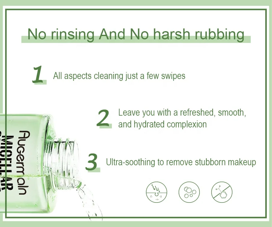Private Label Aloe Vera Soothing Micellar Cleansing Water Factory Direct Supply Makeup Remover