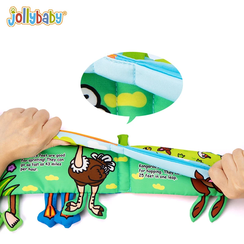 2022 New Hot Selling early education baby fabric book soft washable cloth books for babies