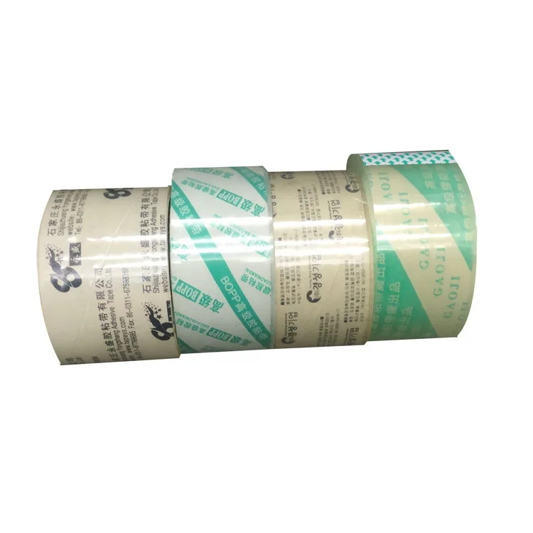 Clear Adhesive Packing Tape Waterproof Acrylic Free Bopp Carton Sealing Tape Single Sided Transparent Plastic High Quality 45mic