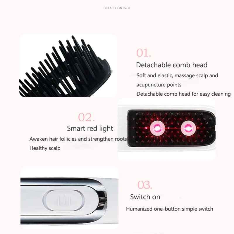 Sain hot selling Factory direct supply scalp stimulation comb hair growth laser comb massager comb in low price