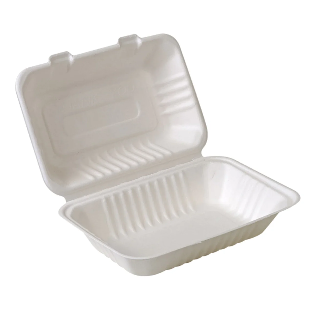 Reusable Biodegradable Bagasse Lunch Tray Eco-Friendly Sugarcane Plate Box for Dishes & Plates