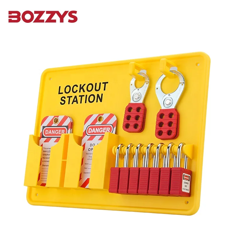 OEM manufacturer Wall-mounted Open Padlock Lockout Stations With 18 adlock-positions,for Industrial lockout-tagout