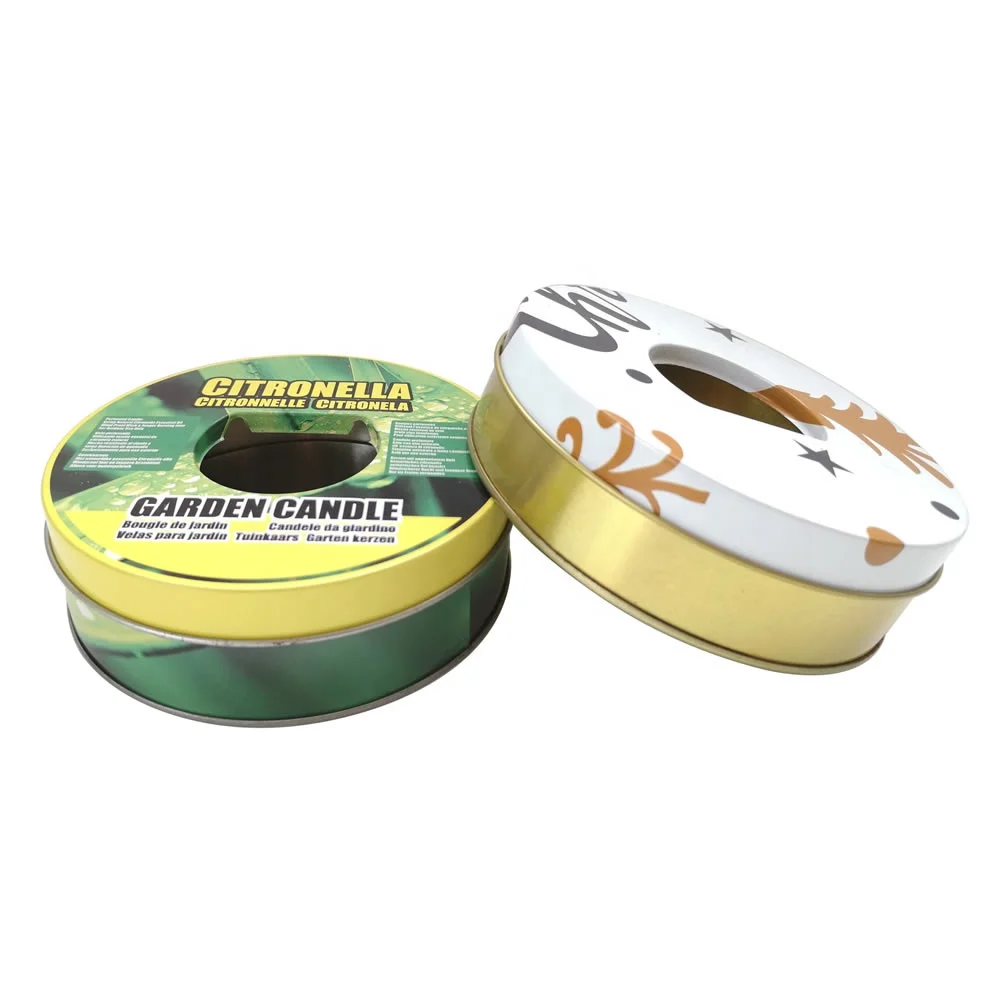 custom round  eco-friendly empty cosmetic candle tin cans cosmetic  tin jars