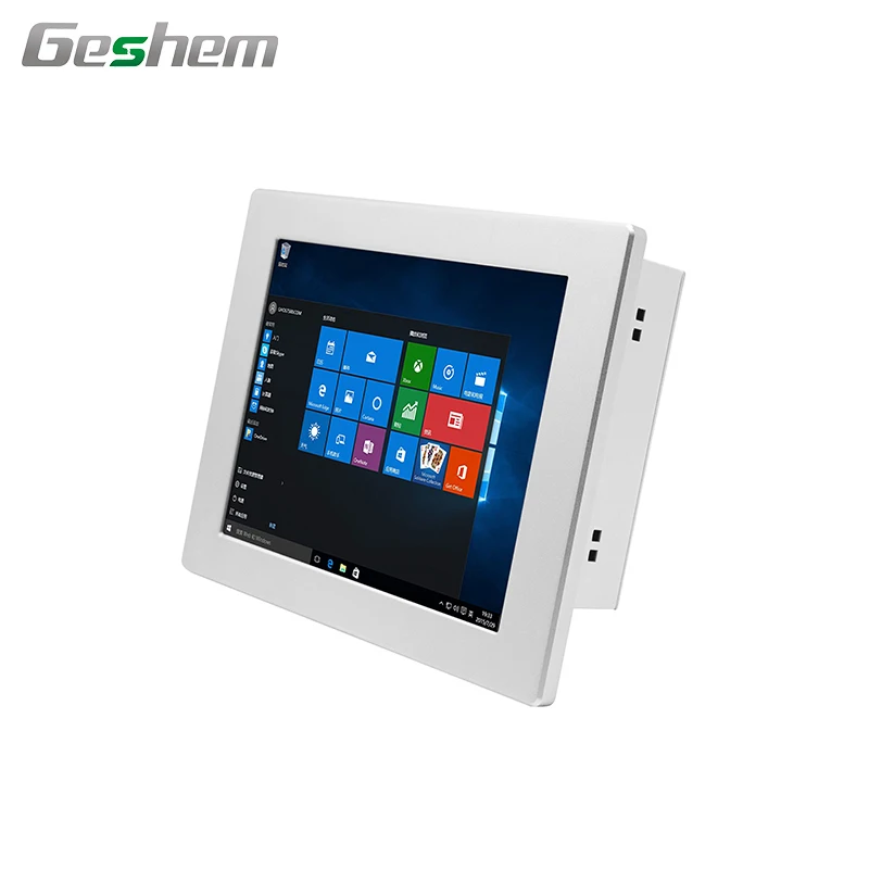 
10 inch Aluminum alloyed fanless industrial touch panel pc with dual ethernet and 9 to 36V DC INindustrial pc with windows/linux 