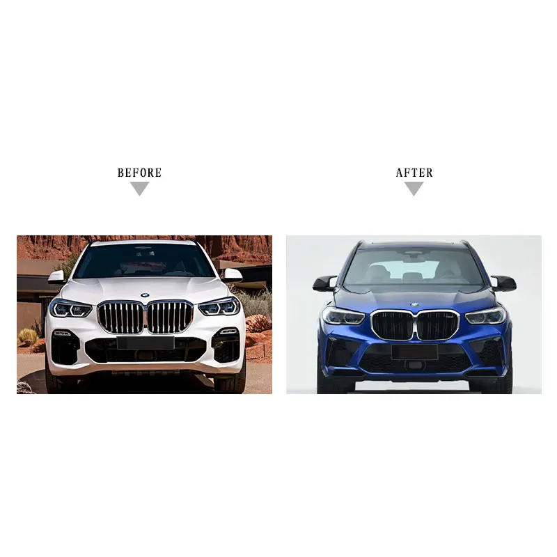 High quality F95 X5M Bodykit for bmw X5 G05 Upgrade to X5M Car Bumper Side Skirts Roof Spoiler Over Fenders
