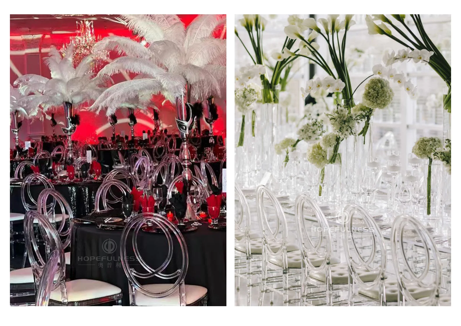 Hot selling fashion hotel lobby banquet Plastic wedding chair chiavari crystal clear wedding chair