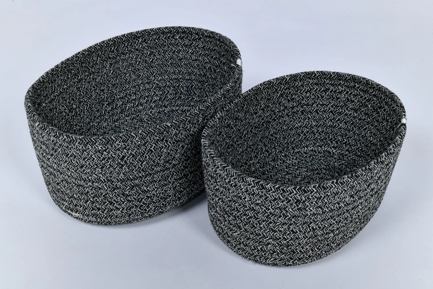 Small Woven Cotton Rope Storage Basket Fabric Chest Box for Cat Dog Toys and Sundries Room Shelf Basket