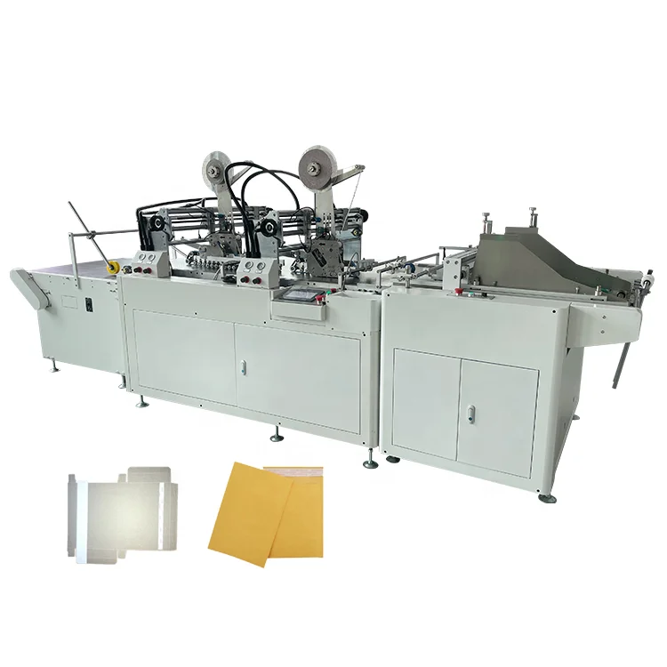 Automatic double-side glue machine assembly line envelope carton box cardboard LED glue express plastic PE bag label machine