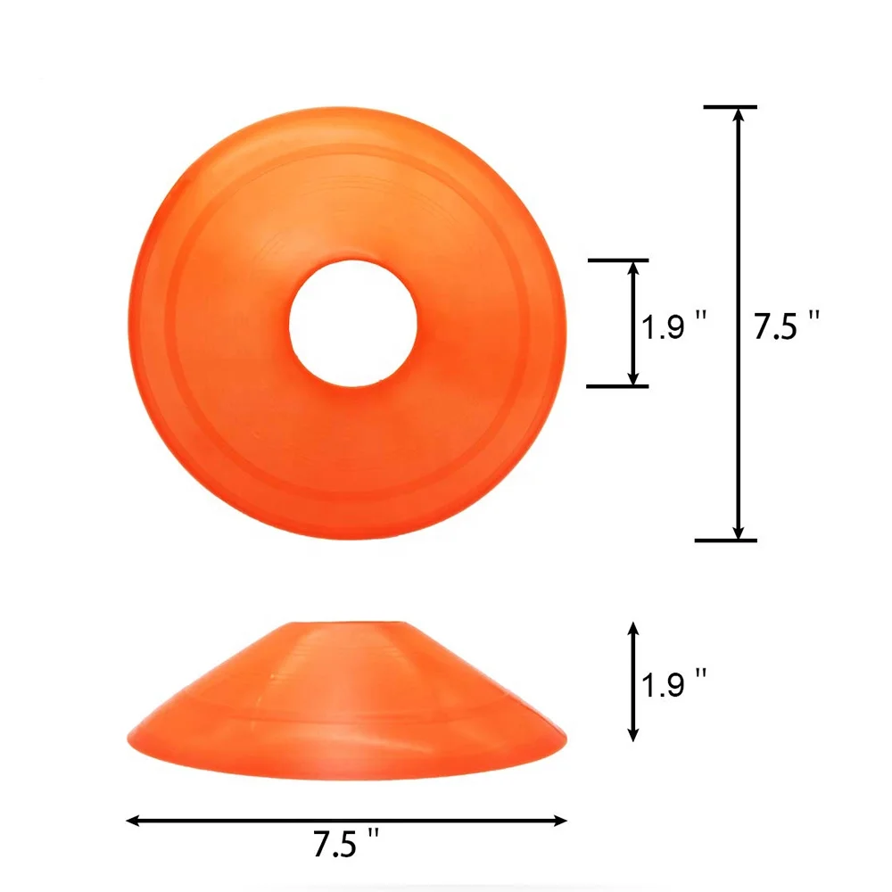 ActEarlier Soccer Cones Supfreedom Set of 50pcs Football Agility Training Cones with Mesh Bag&Holder