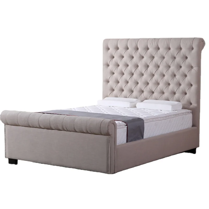 Современные ножки из массива дерева большой размер комплект мебели для спальни с мягкой обивкой