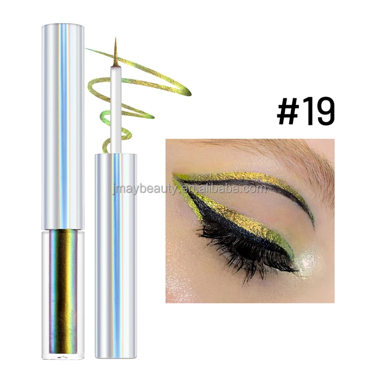 Multichrome Chameleon Eyeliner Pencil Metallic Color Change Colorful Eye Liner Private Label Holographic Liquid Glitter Eyeliner