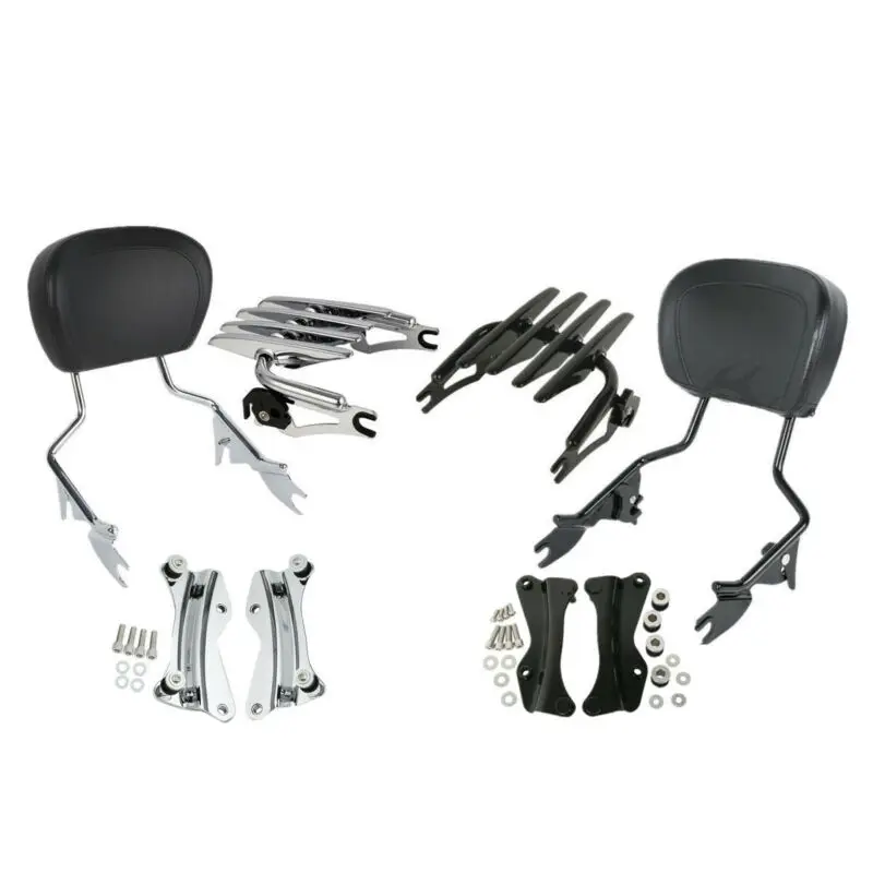 TCMT XF2906153-10-E-B Detachable Sissy Bar Luggage Rack Docking Kit Fit For Harley Touring 2014-2020
