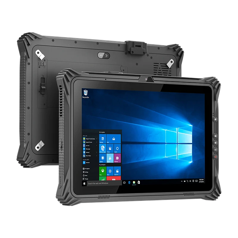 12.2 Inch Touch Screen industrial rugged tablet windows10 IP65 NFC GPS 4G LTE option barcode scanner front and rear dual cameras