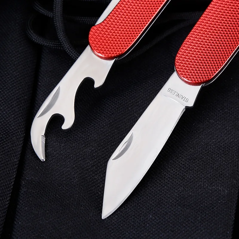 6 In 1 Travel Tableware Kit Picnic Hiking Travel Tools Camping Cutlery Stainless Steel Folding Pocket Spoon Fork Knife