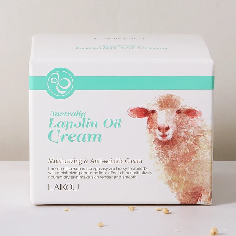 Organic Lanolin Facial Anti-Wrinkle Moisturiser 50g Skin Cream Niacinamide Hyaluronic Acid Herbal Effective Face Care