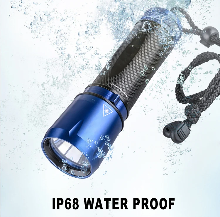 Underwater Diving Flashlight USB Rechargeable power bank Led Torch  Dive Light 950lm