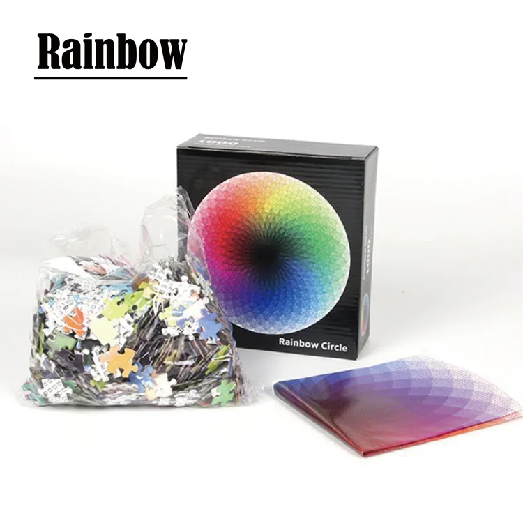Hot Sale DIY Round Paper Adult Customs Puzzle Puzzles