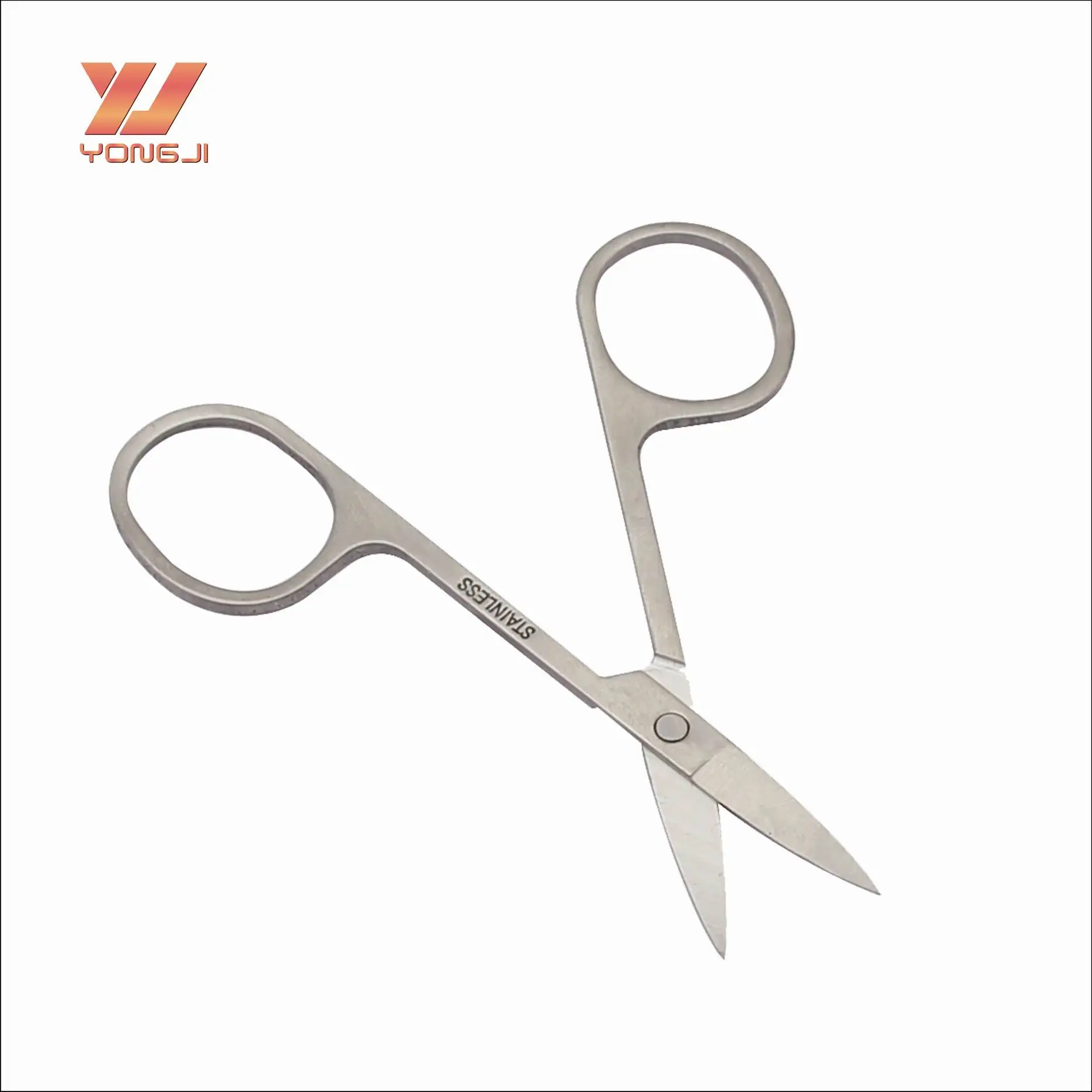 Chinese Factory Silver Eyebrow Scissors Stainless Steel Eyebrow Trimming Scissors