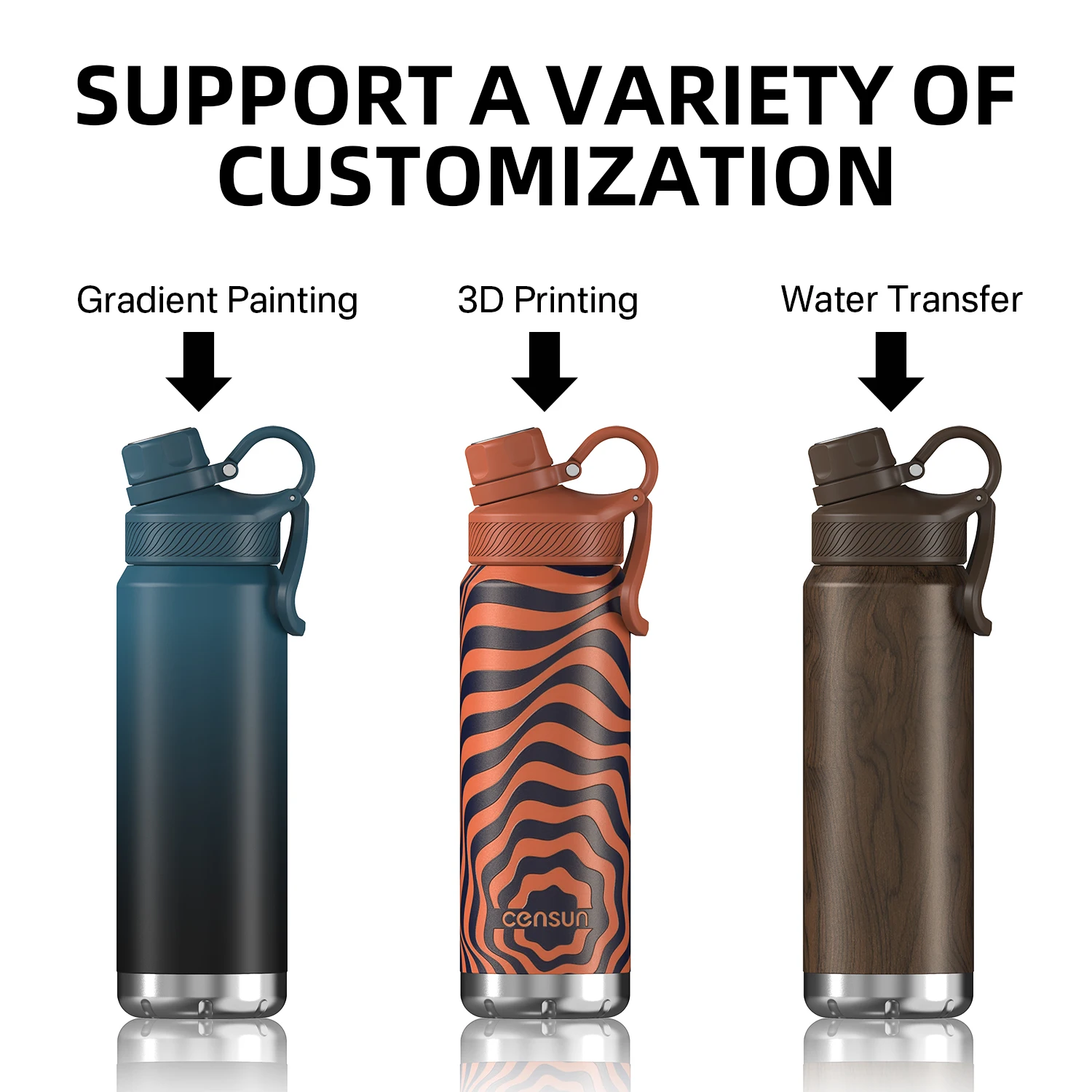 Factory supply 18/8 bpa free double wall insulated customized stainless steel water bottle