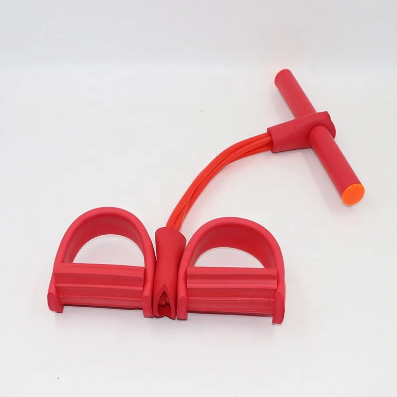 Multi-function tension rope yoga foot pedal rally with handle latex pull rope