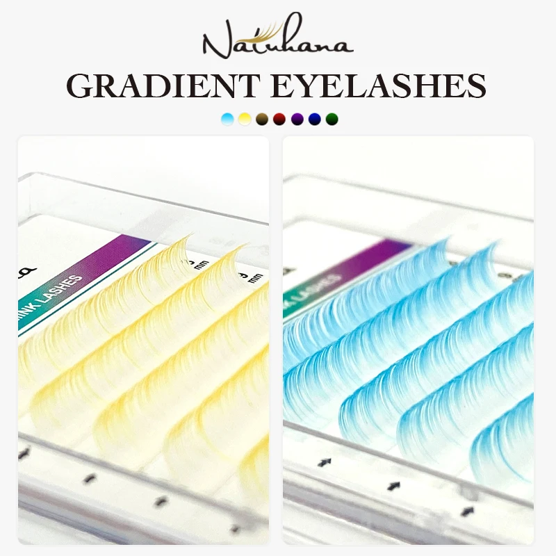 OEM Custom Logo Ombre Eyelash Extension PBT Material Individual Volume Mink Ombre Color Lashes Wholesale