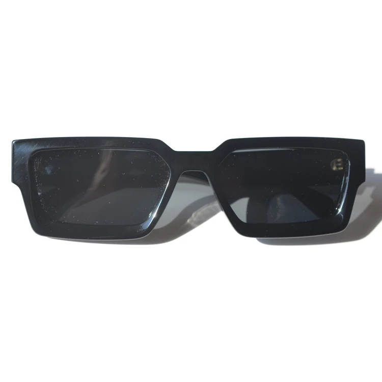 Sifier Trendy Mens Sunglasses Vintage Rectangle Sunglasses Acetate Small square Polarized Sunglasses