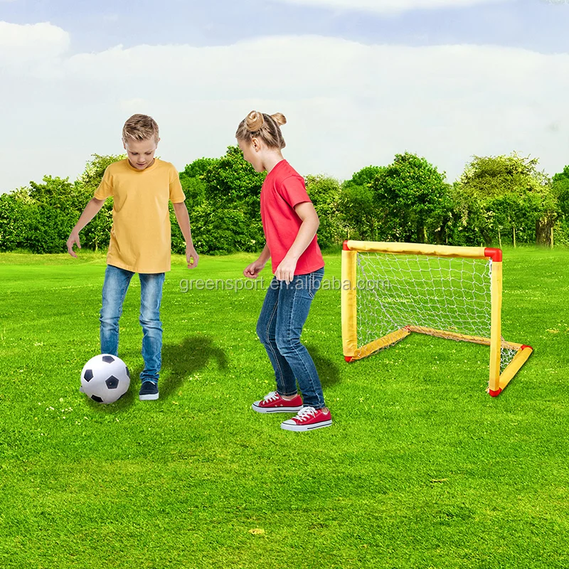 Portable football goal PLASTIC mini soccer goal set with goal net for children soccer games