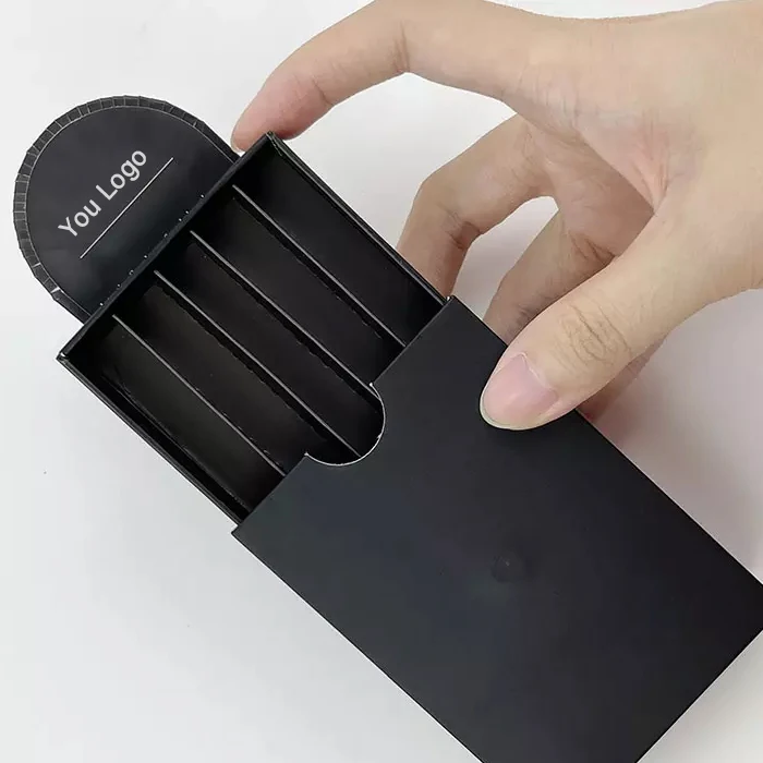 Custom Black Cigarette 5 Packs 4 Packs  Pre Packaging Roll  box push and hard paper slide box Drawer Cigarettes cases Paper Box