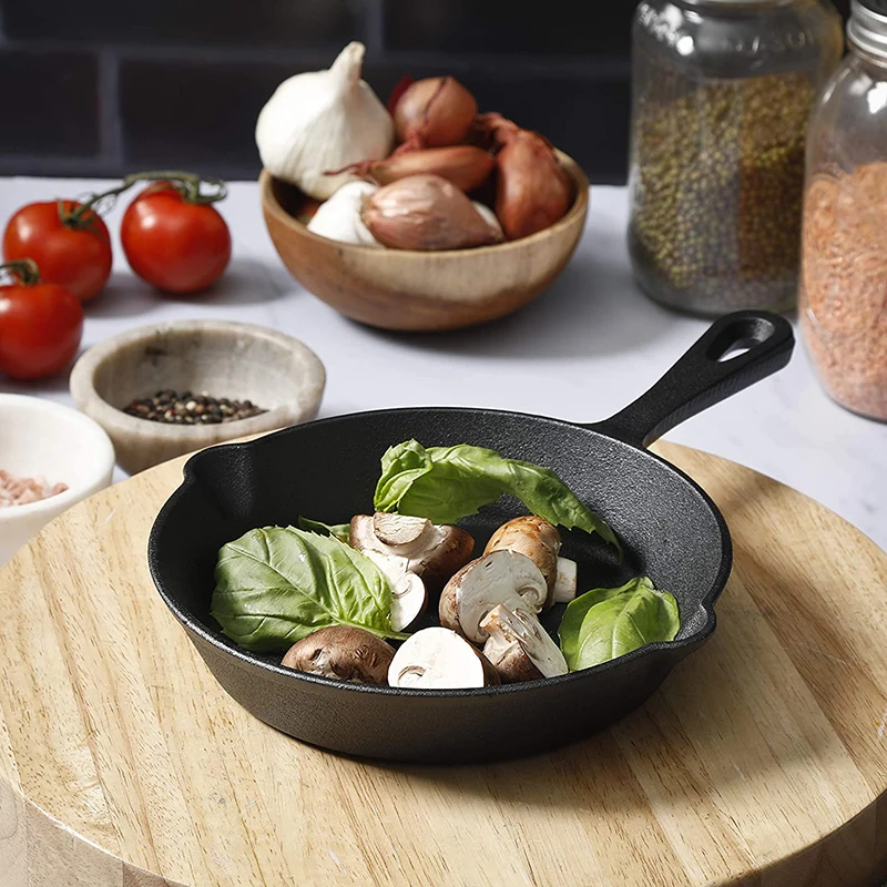 Kitchen Pre-Seasoned Cast iron Skillet - Frying Pan - Safe Grill Cookware for indoor & Outdoor Use - Cast Iron Pan